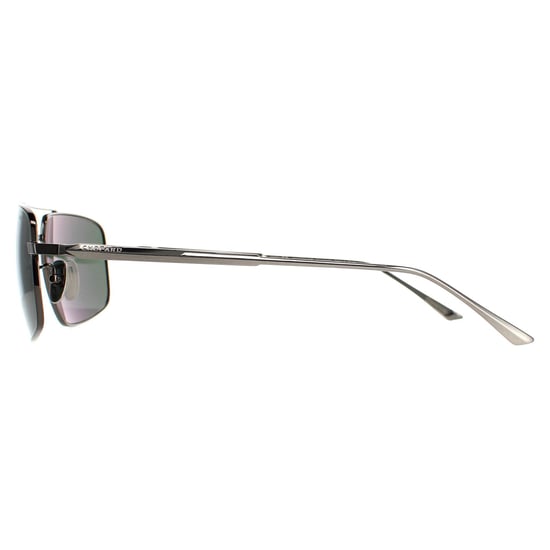 Chopard Aviator Mens Total Shiny Gunmetal Grey Green Polarised SCHF21M