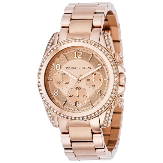 Michael Kors MK5263 Ritz Rose Gold Plated Crystal Set Chronograph Bracelet Watch