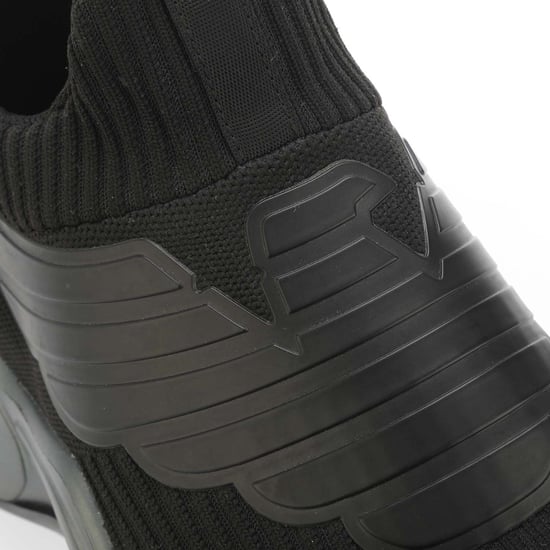 Men's Armani Knitted Trainers in Black - Image 5