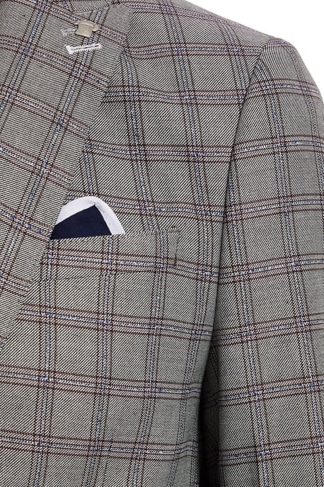Grey End Check Blazer