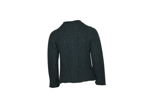 Chanel Kabelgebreide Cardigan in Teal Kasjmier - Image 3