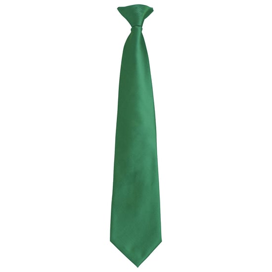Premier Unisex volwassen kleuren modieuze effen Clip-On stropdas (Smaragd) - Image 1