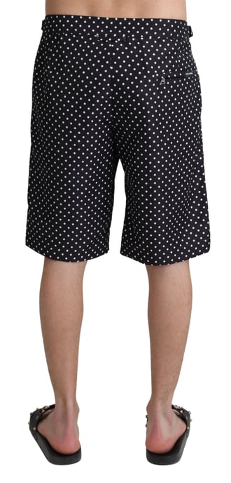 Dolce & Gabbana Herrers Svarta Prickiga Badshorts Baddräkt - Image 3