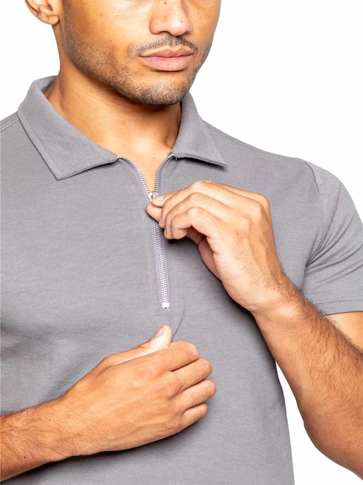 Enzo heren poloshirt met rits - Image 4