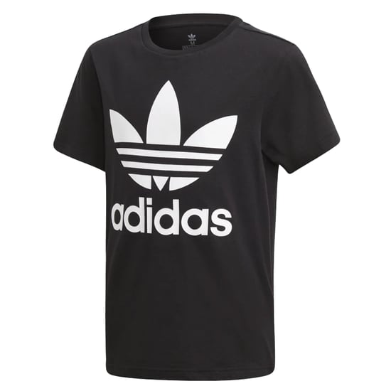 Adidas Originals Kortärmad Crew Neck Svart/Vit Trefoil T-shirt för barn DV2905 - Image 1