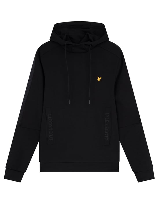 Lyle & Scott Men's Sports Pocket Branded Hoodie in Jet Black