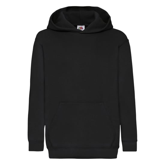 Fruit Of The Loom Childrens Unisex Hooded Sweatshirt / Hoodie (Black) - Image 1