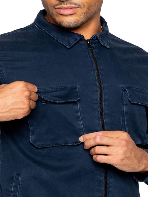 Enzo | Mens Cargo Tracksuit With Shorts Set - Navy - Image 5
