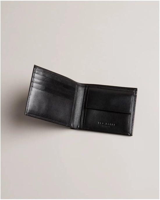 Ted Baker Prugs Mens Embossed Corner Leather Bifold Coin Wallet - Image 4