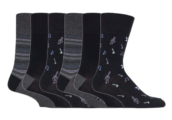 Gentle Grip - 6 Pairs Mens Gentle Grip Non Elastic Socks - MGG546 - Image 1