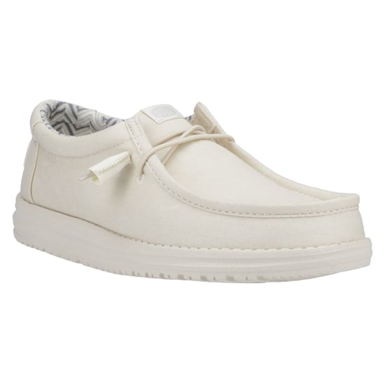 HEYDUDE Wally Canvas 100% Katoenen Heren Bootschoenen In Steenwit - Image 6