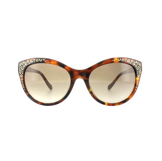 Roberto Cavalli Sunglasses Tseang RC992S 52G Dark Havana Gold Print Brown Mirror