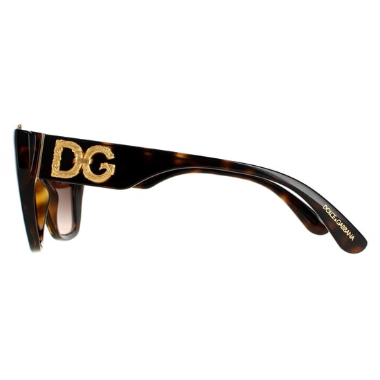 Dolce & Gabbana Cat Eye Womens Havana Brown Gradient DG6144 Sunglasses