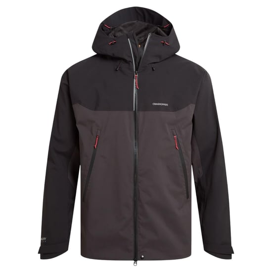 Craghoppers Mens Diggory Stretch Waterproof Jacket (Black/Black Pepper) - Image 1
