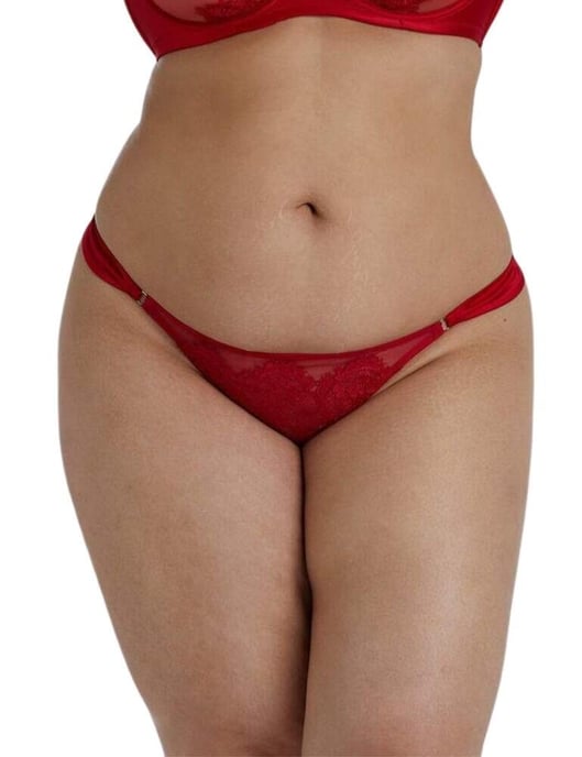 Playful Promises Anneliese Satin Thong Curve