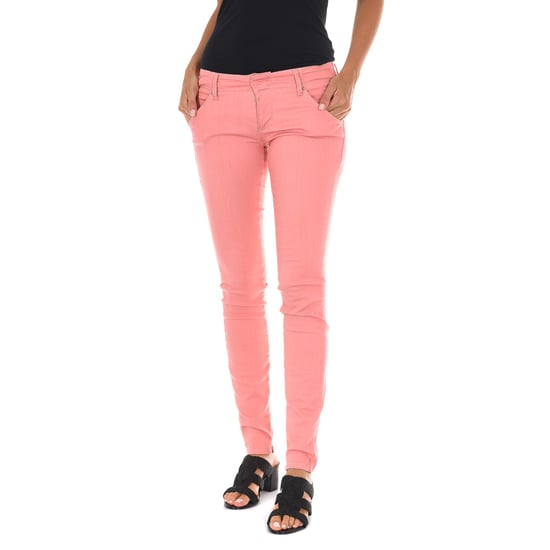 Long stretch fabric pants 70DBF0585-G194 woman