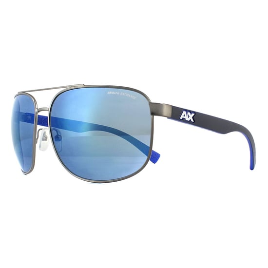 Armani Exchange Sunglasses 2026S 608855 Matte Gunmetal Blue Mirror