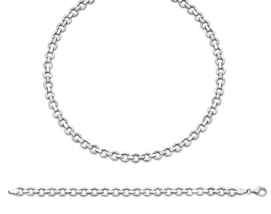 Orphelia Women's 925 Sterling Silver Set: Chain + Bracelet - Silver SET-037 - Image 1