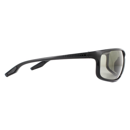 Serengeti Sunglasses Levanzo 8611 Shiny Black PhD 2.0 Polarized CPG Grey