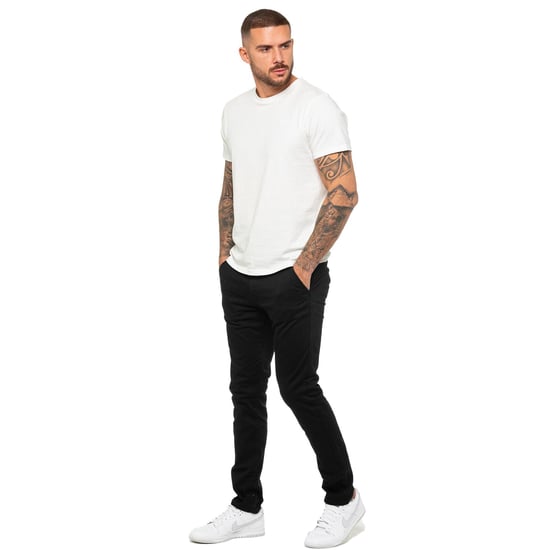 Enzo | Mens Crew Neck T-Shirt - White - Image 5