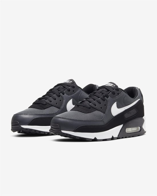Nike Air Max 90 Trainers Dark Smoke Grey/Black/White