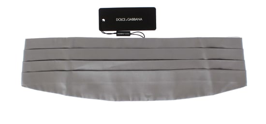 Dolce & Gabbana Men's Silver Wide Belt Silk Cummerbund