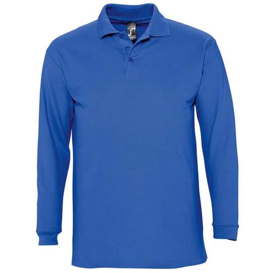 SOLS Heren-Winter II Poloshirt met lange mouwen van Piqué katoen (Koningsblauw) - Image 1
