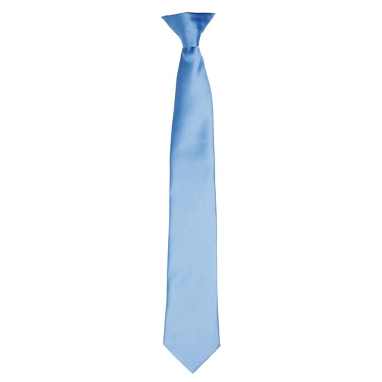 Premier Unisex Adult Satin Tie (Mid Blue) - Image 1