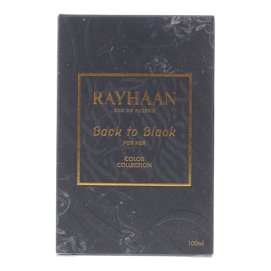 Rayhaan Back To Black Eau de Parfum 100ml Spray for Her