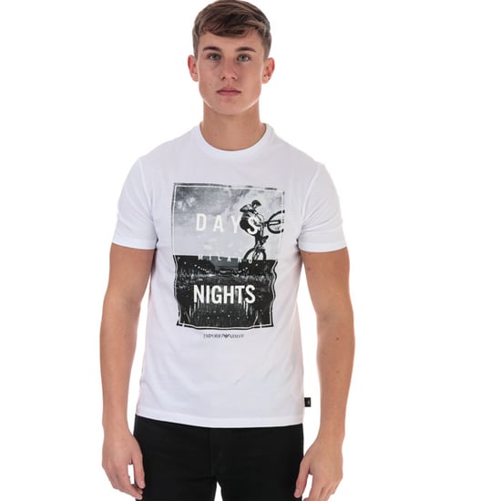 Men's Armani Graphic Logo T-Shirt in White - Image 5