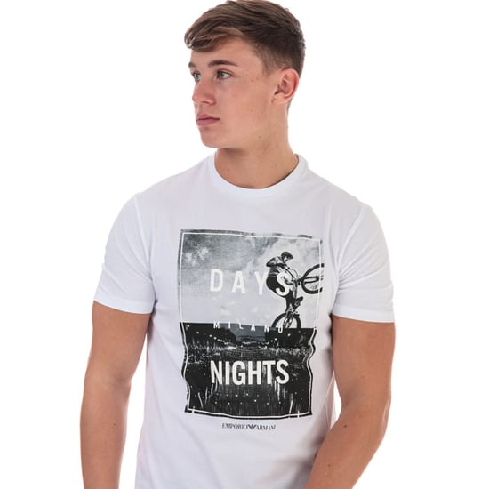 Men's Armani Graphic Logo T-Shirt in White - Image 6