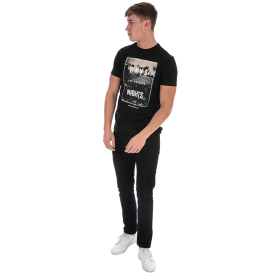 Men's Armani Graphic Logo T-Shirt in Black