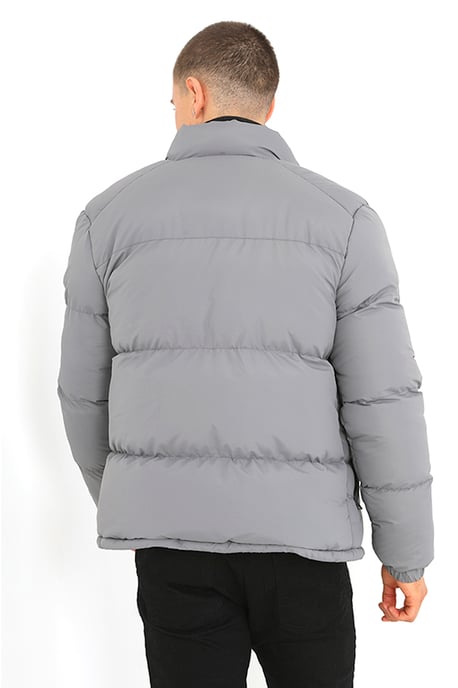 Grey 'Davis' Funnel Neck Padded Jacket