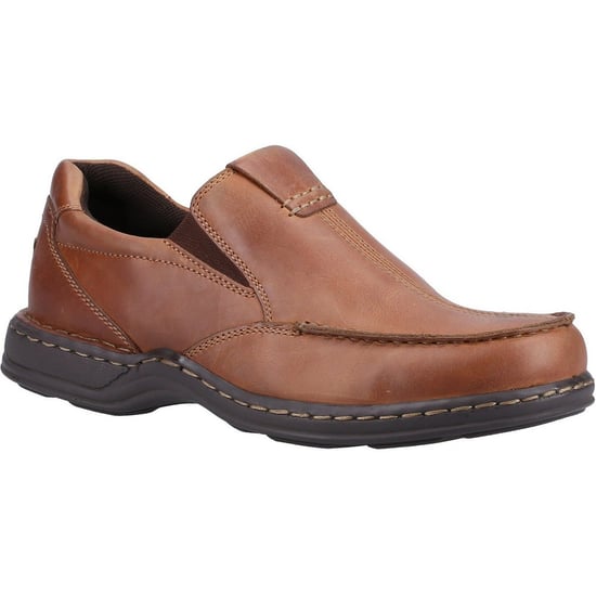 Hush Puppies Mens Ronnie Leather Loafers (Brown)