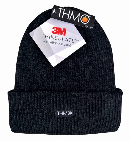 THMO - Thermal 40g 3M-isolering fodrad Chenille Beanie Mössa för damer - Image 2