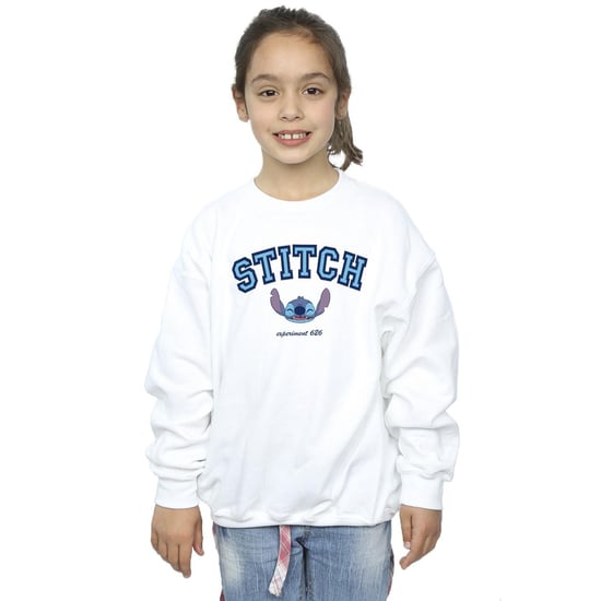 Disney Girls Lilo And Stitch Collegial Sweatshirt (White)