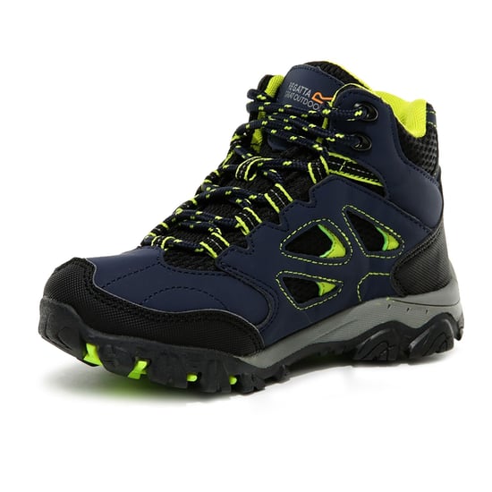 Regatta Childrens/Kids Holcombe IEP Junior Hiking Boots (Navy/Lime Punch)