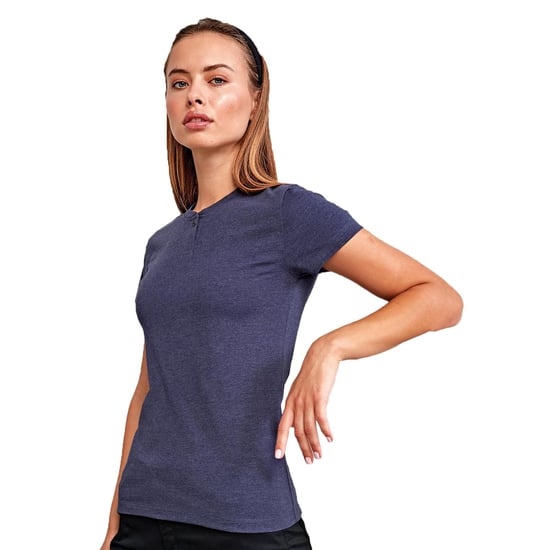 Premier Dames/dames Comis Duurzaam T-shirt (Marine Marl) - Image 4
