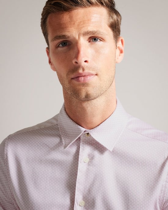 Ted Baker Faenza Mens Long Sleeve Geometric Shirt