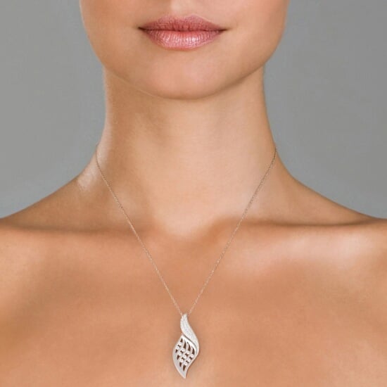 Orphelia Dames 925 Sterling Zilveren Ketting met Hanger - Zilver ZH-4778 - Image 4