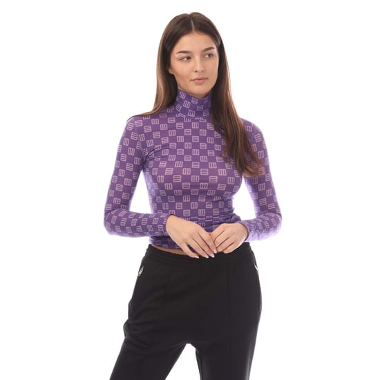 Women's Ambush Monogram Fitted Turtleneck Top in Purple - Image 1