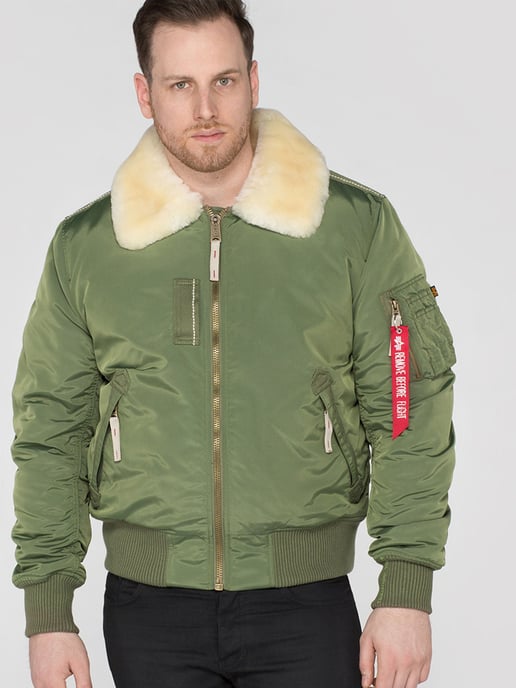 Alpha Industries Men's Injector III Flight Jacket in Sage Green - Image 4