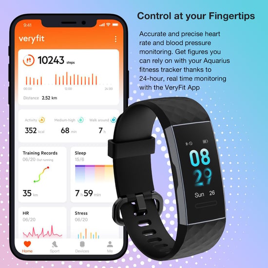 Aquarius Waterproof iP67 Fitness Tracker Black