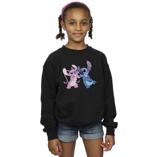 Disney Girls Lilo & Stitch Kisses Sweatshirt (Black) - Image 3