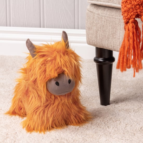 Paoletti Highland Cow Faux Fur Novelty Door Stop