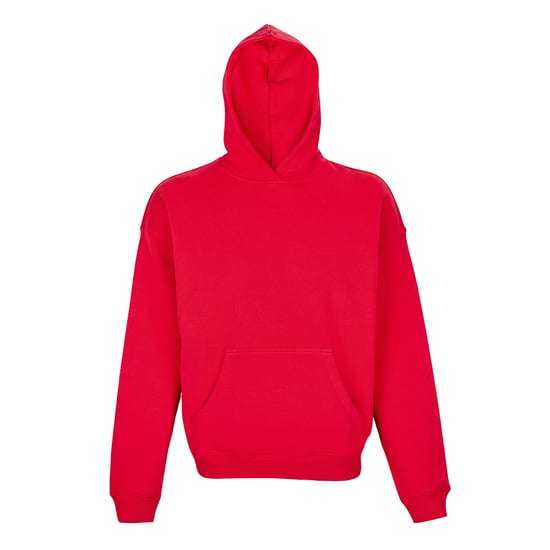 SOLS Unisex Adult Connor Organic Oversized Hoodie (Bright Red) - Image 1