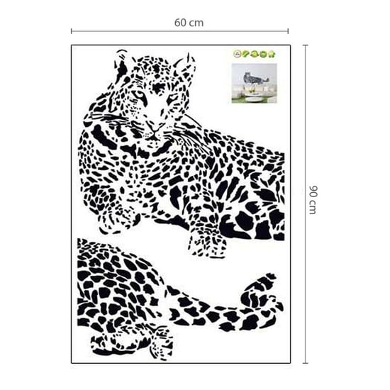 Combo of  LEOPARD + Swarovski 38pcs Wall Stickers, Kitchen, Bathroom, Living room, Self-adhesive, decal