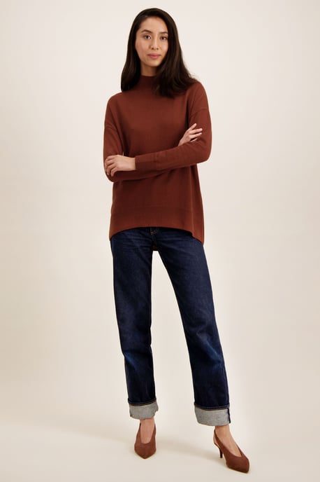 Cashmere Turtle Neck Sweater in Spice