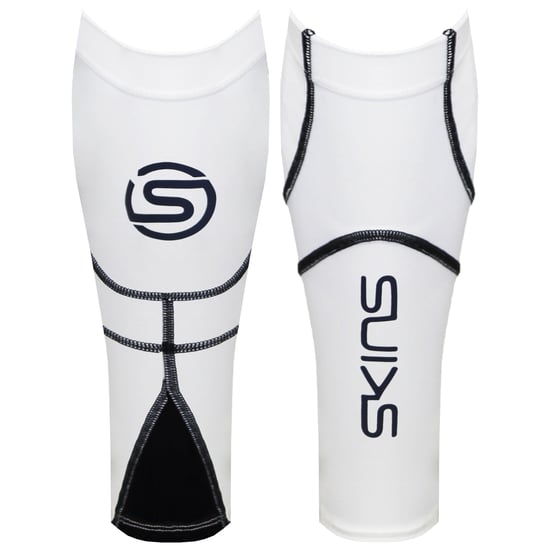Skins Essentials Mens White Compression Calf Tights MX - Image 2