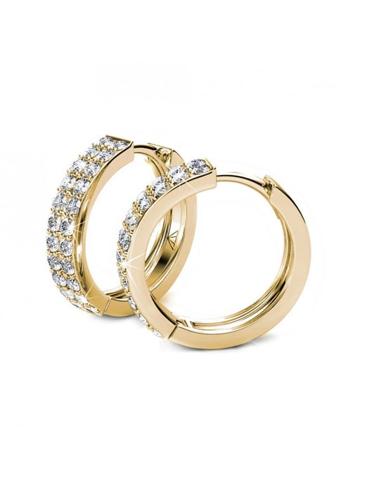 Glamour Earrings - Gold and Crystal - Image 4